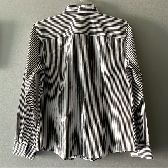 Striped Talbots Long Sleeve Button-Up 8 Petite - Picture 4 of 4